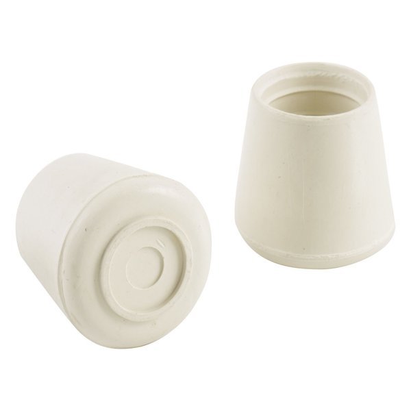 Rubber Leg Tip White Round 4.6 in. W X 1.6 in. L , 4PK, Shepherd Hardware, Mfr#: 9121